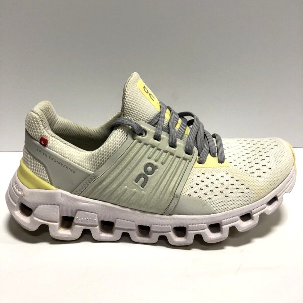 On Women’s Cloudswift, White/Limelight Running Shoes, Size 6.5 M